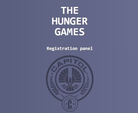 Hunger Games Registration Panel